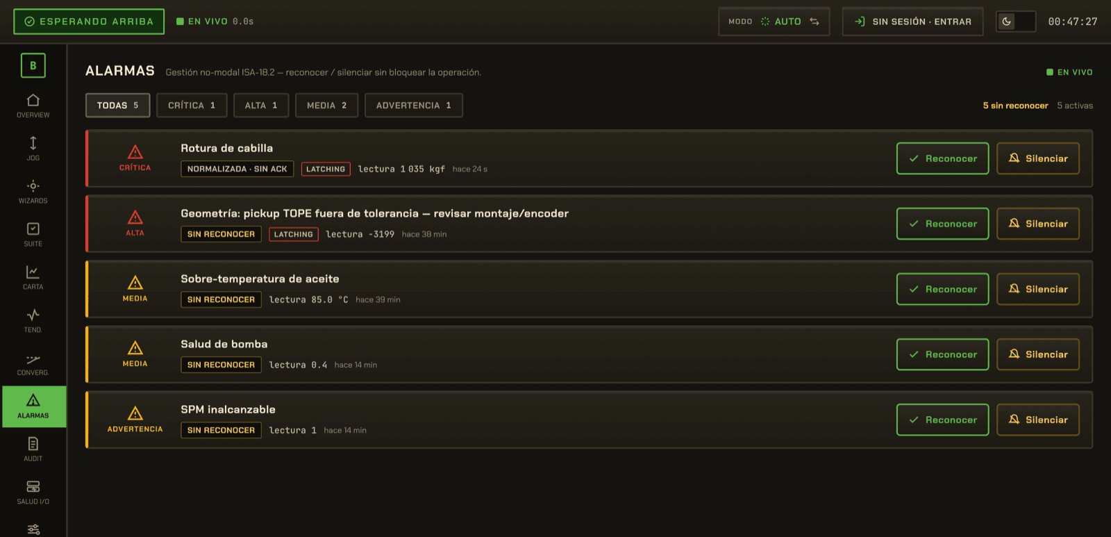 Pantalla de ATILAX LiftOS